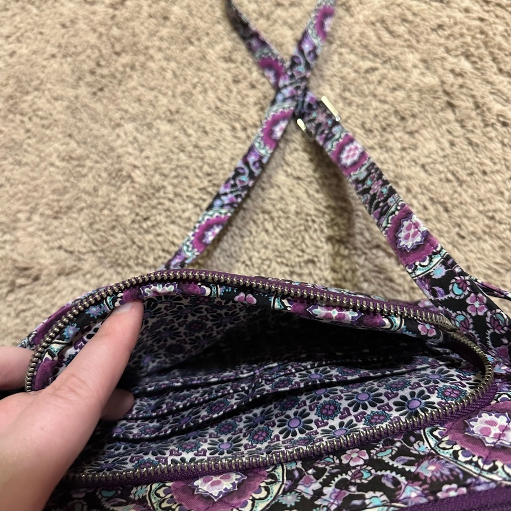 Vera Bradley Purple Floral Quilted Crossbody - Picture 4 of 4